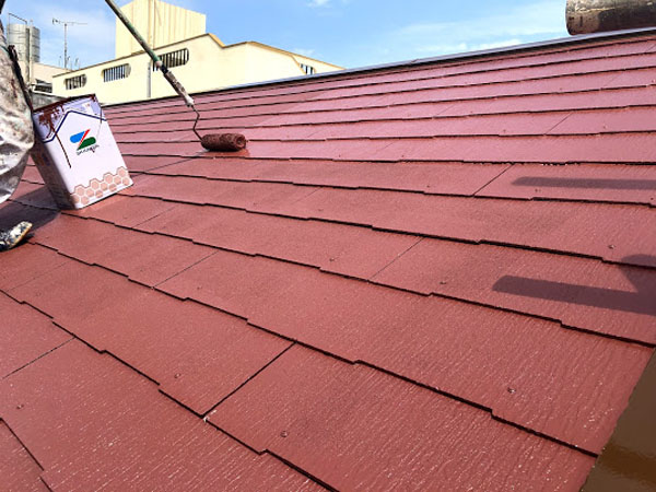 沖縄県那覇市K様の屋根遮熱保護材塗布。