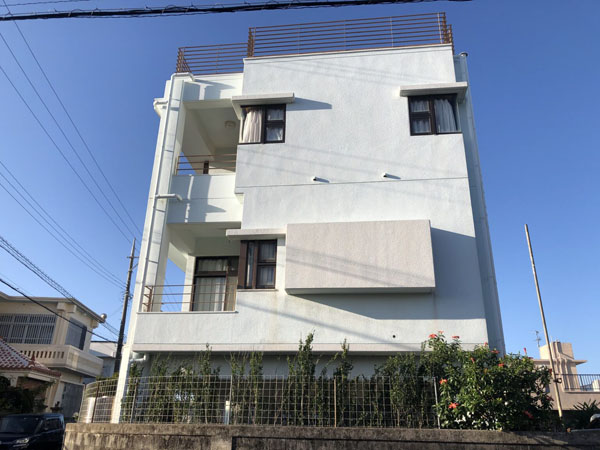 外壁塗装前の沖縄県宜野湾市S邸