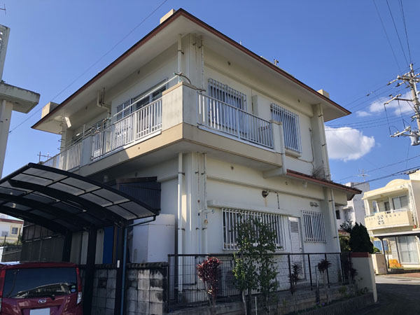 外壁塗装前の沖縄県八重瀬町Ｎ邸