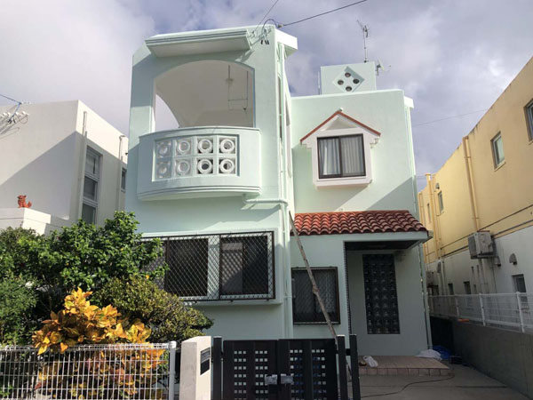 外壁塗装後の沖縄県浦添市Ｕ邸