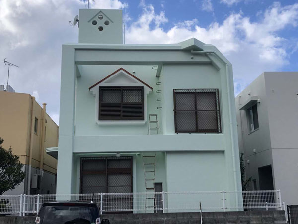 外壁塗装後の沖縄県浦添市Ｕ邸