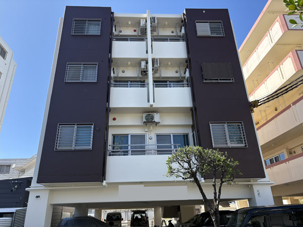 外壁塗装後の沖縄県那覇市小禄Ｏアパート様