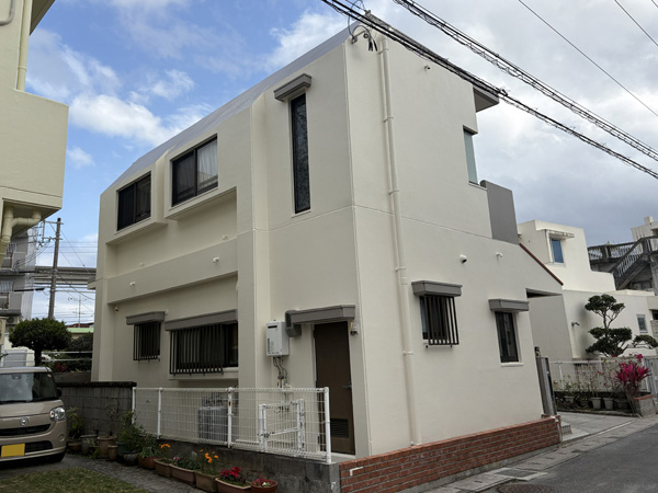 外壁塗装後の那覇市Ｓ様邸