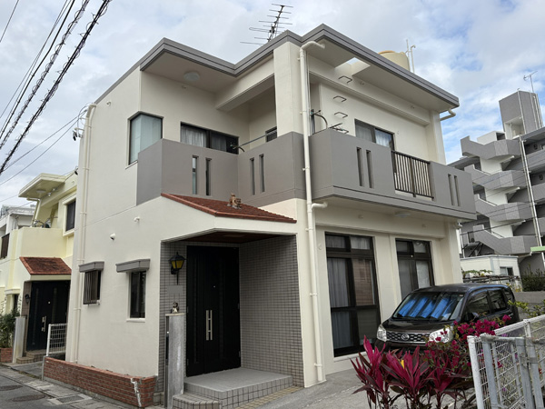 外壁塗装後の那覇市Ｓ様邸