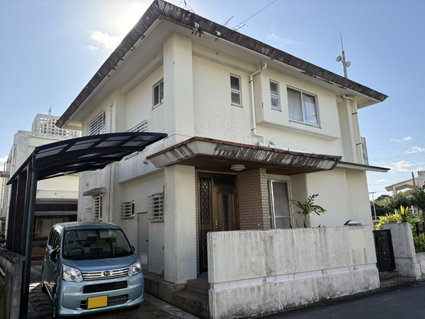 外壁塗装前の八重瀬町Ｏ様邸