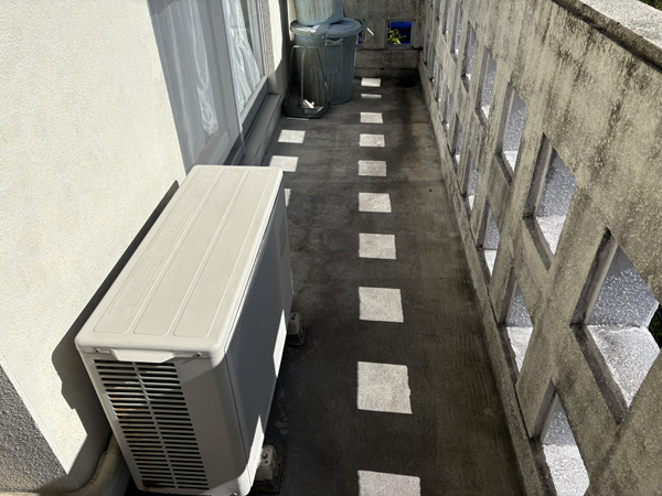 豊見城市Ｏ様邸のベランダ遮熱防水工事前
