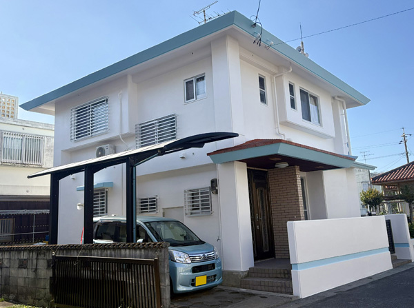 外壁塗装後の八重瀬町Ｏ様邸