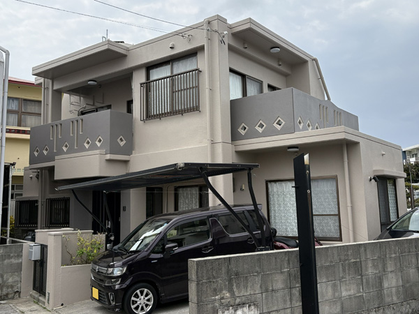 外壁塗装後の西原町A様邸